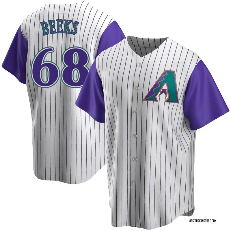 Jalen Beeks Men's Arizona Diamondbacks Alternate Cooperstown Collection Jersey - Cream/Purple Replica