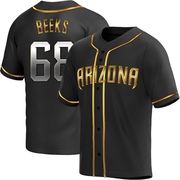 Jalen Beeks Youth Arizona Diamondbacks Alternate Jersey - Black Golden Replica