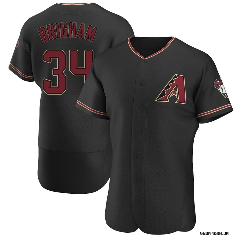 Jeff Brigham Men's Arizona Diamondbacks Alternate Jersey - Black Authentic