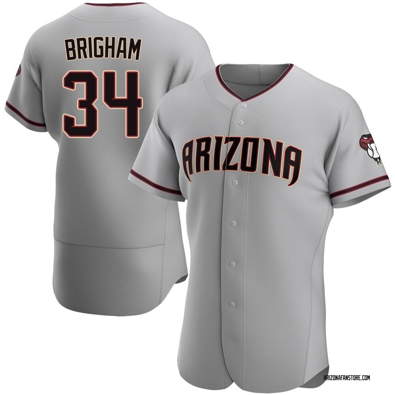 Jeff Brigham Men's Arizona Diamondbacks Road Jersey - Gray Authentic