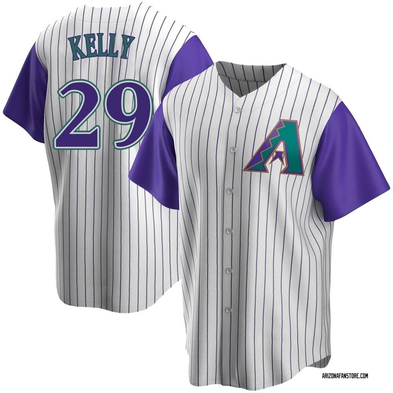 Merrill Kelly Men's Arizona Diamondbacks Alternate Cooperstown Collection Jersey - Cream/Purple Replica