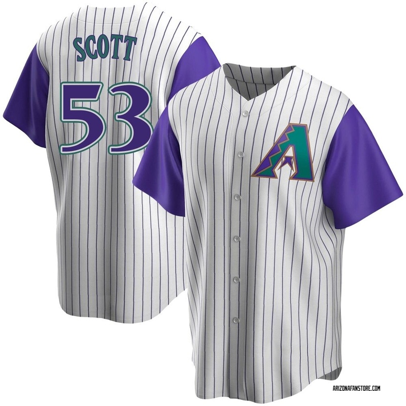 Tayler Scott Men's Arizona Diamondbacks Alternate Cooperstown Collection Jersey - Cream/Purple Replica
