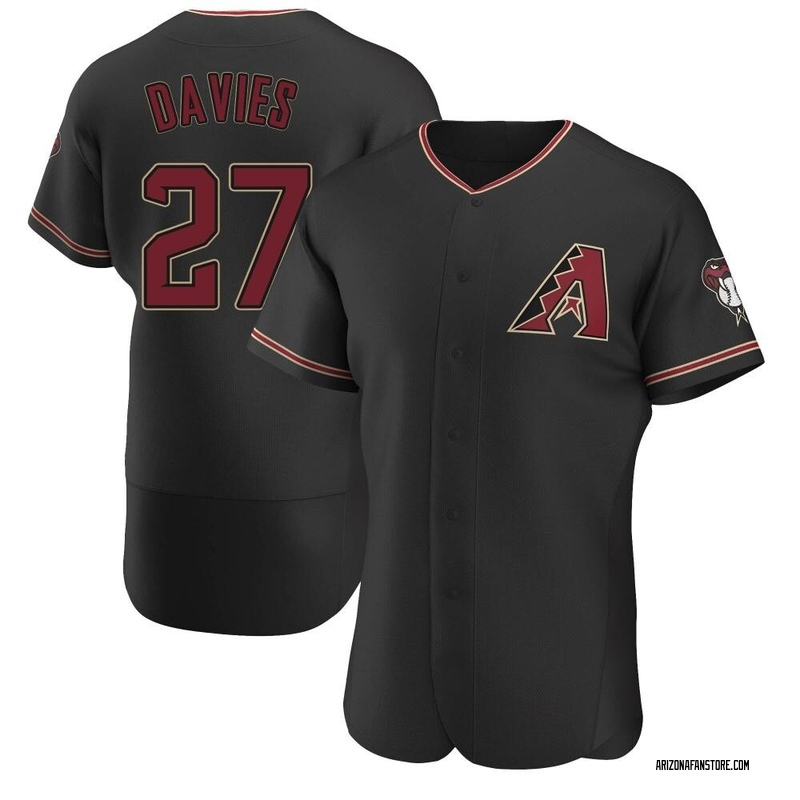Zach Davies Men's Arizona Diamondbacks Alternate Jersey - Black Authentic