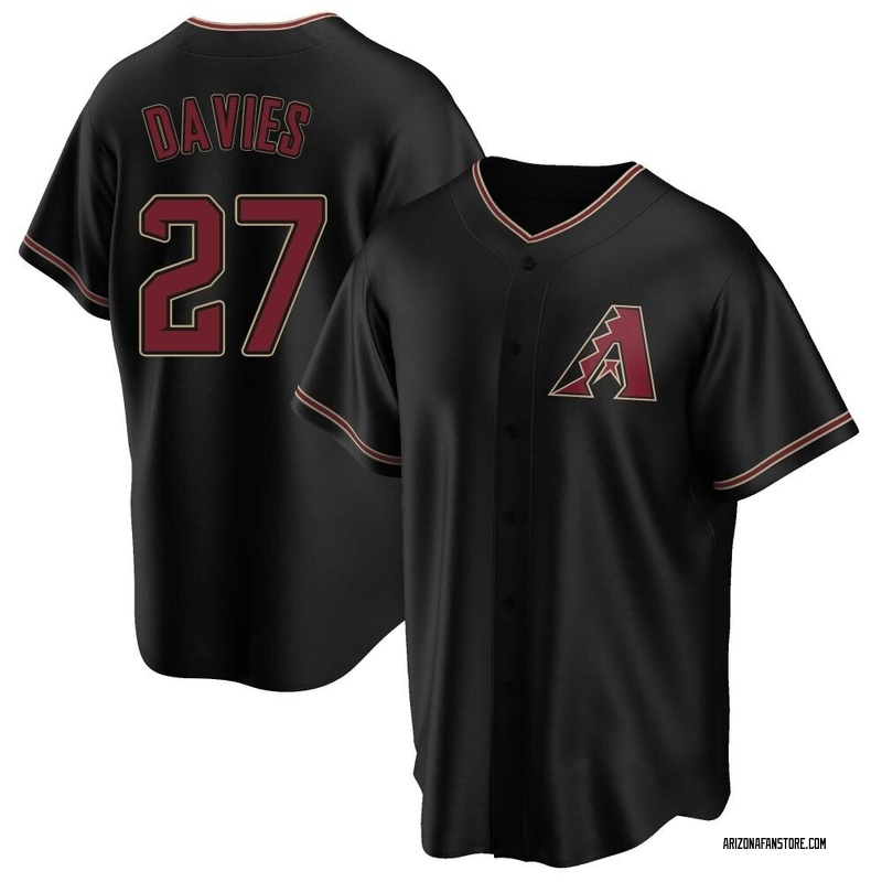 Zach Davies Men's Arizona Diamondbacks Alternate Jersey - Black Replica
