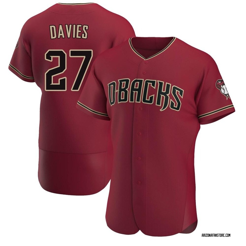 Zach Davies Men's Arizona Diamondbacks Crimson Alternate Jersey - Authentic